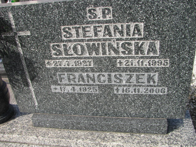 Stefania SŁOWIŃSKA 1927 Bielsko-Biała Hałcnów - Grobonet - Wyszukiwarka osób pochowanych