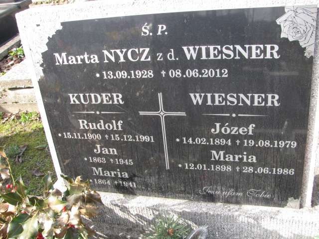 Rudolf KUDER 1900 Bielsko-Biała Hałcnów - Grobonet - Wyszukiwarka osób pochowanych