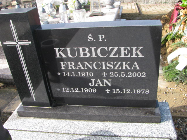 Jan KUBICZEK 1909 Bielsko-Biała Hałcnów - Grobonet - Wyszukiwarka osób pochowanych