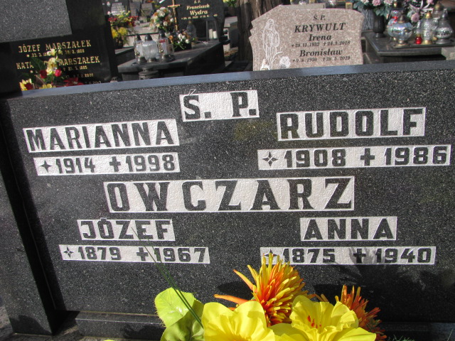 Józef OWCZARZ 1878 Bielsko-Biała Hałcnów - Grobonet - Wyszukiwarka osób pochowanych